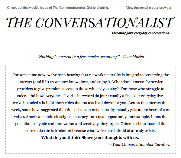 The Conversationalist #10