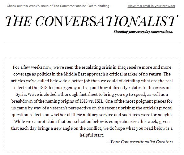 The Conversationalist #14